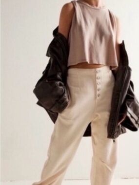 We The Free Women's Osaka Button-Fly Pants in Cream - Size 25